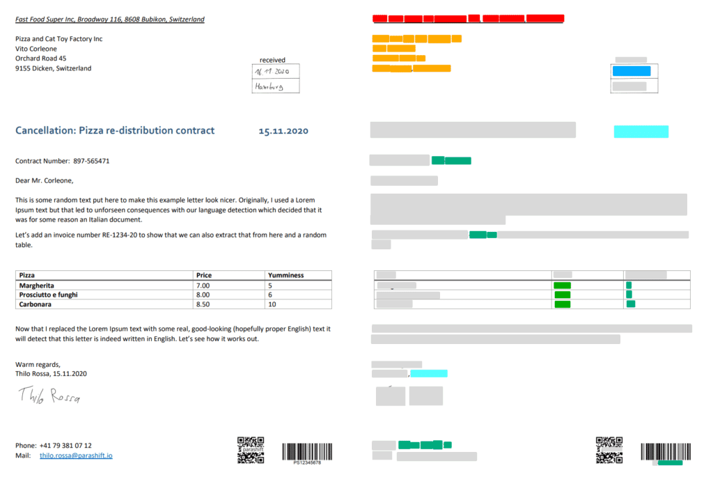 AI Extraction in the Parashift Platform