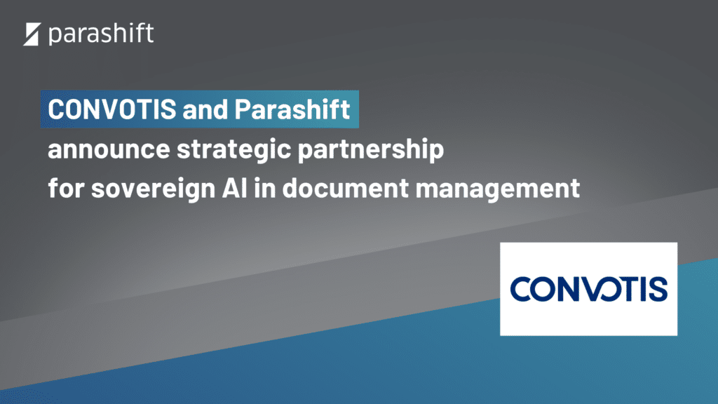 CONVOTIS and Parashift announce strategic partnership for sovereign AI in document management